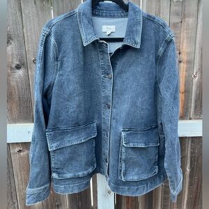 Me by Jennie Garth The Dylan Denim Jacket Grey Blue Wash XL NEW WITH TAGS